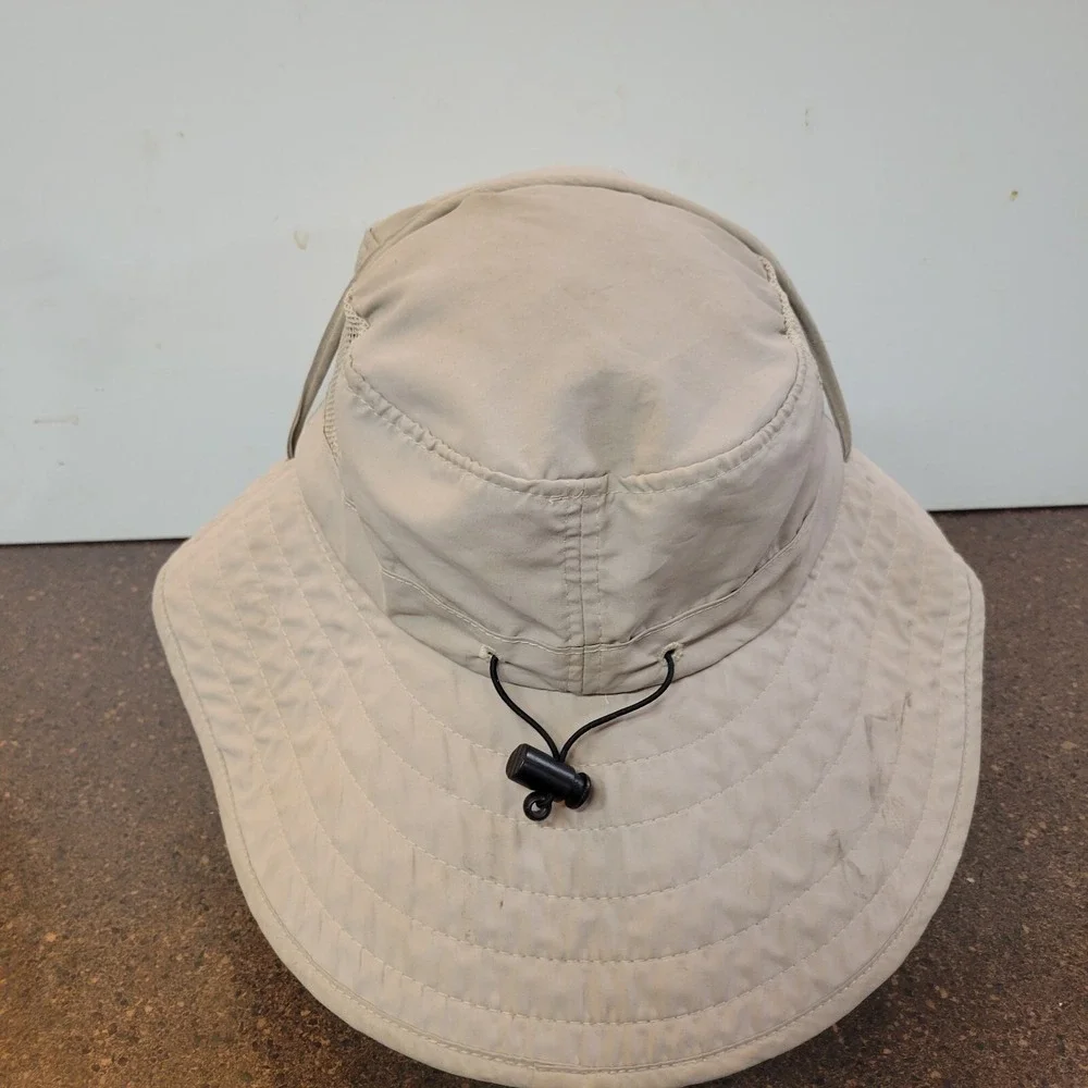 Sun Protection Zone Bucket Hat Women's Beige Vented Breathable Wide Brim UPF50+